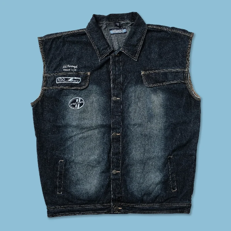 Y2K Denim Vest XXL