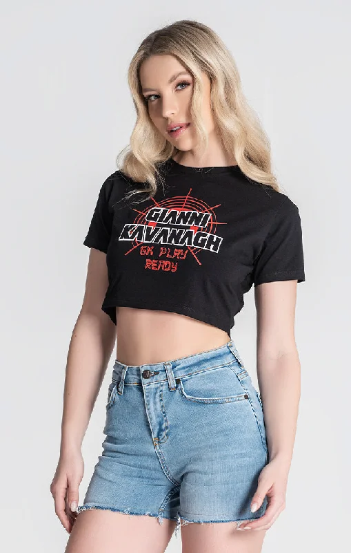 Branded T-ShirtsBlack GK Play Cropped Tee