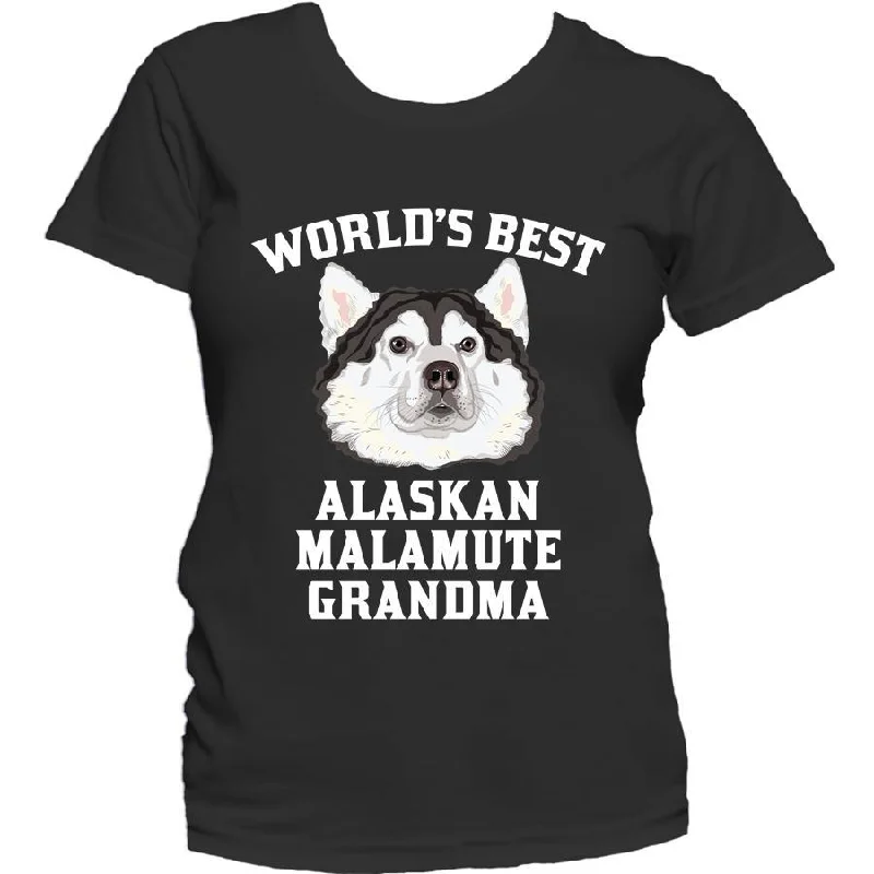 Hooded T-ShirtsWorld's Best Alaskan Malamute Grandma Dog Women's T-Shirt