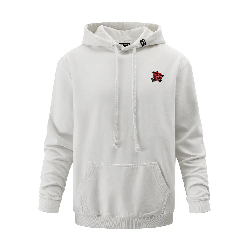 Red Rose Embroidered Hoodie