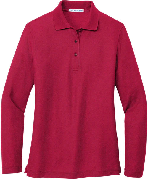 Port Authority Ladies Silk Touch Long Sleeve Polo