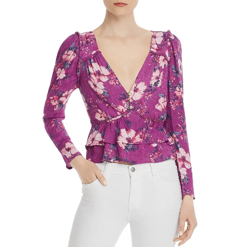 Rahi Womens Floral V-Neck Top