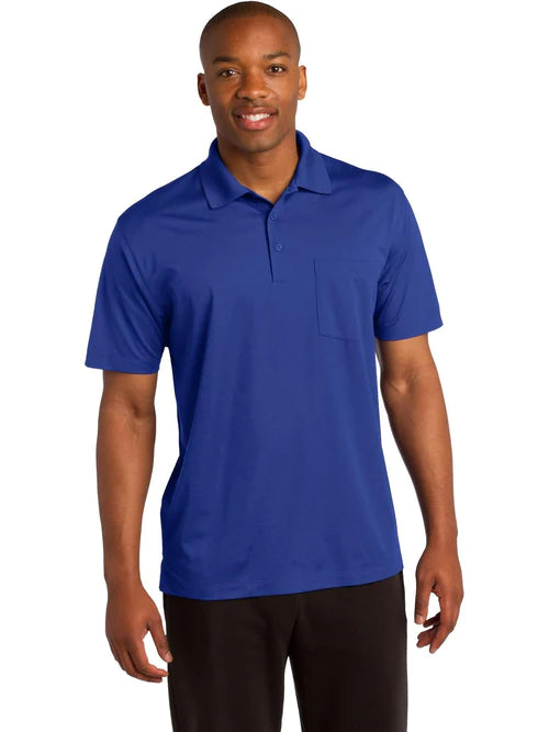 Sport-Tek Micropique Sport-Wick Pocket Polo