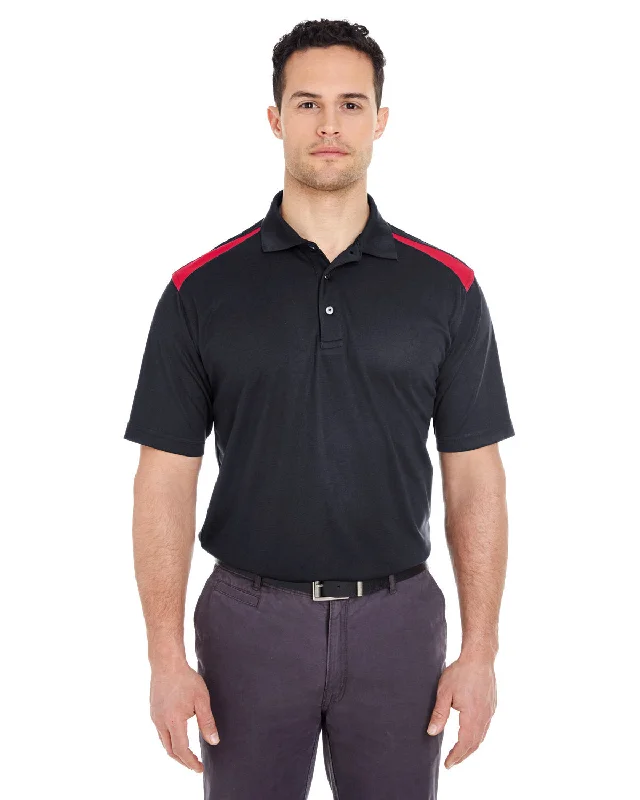 UltraClub 8215 Adult Cool & Dry Two-Tone Mesh Piqu Polo