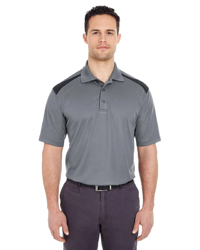 UltraClub 8215 Adult Cool & Dry Two-Tone Mesh Piqu Polo