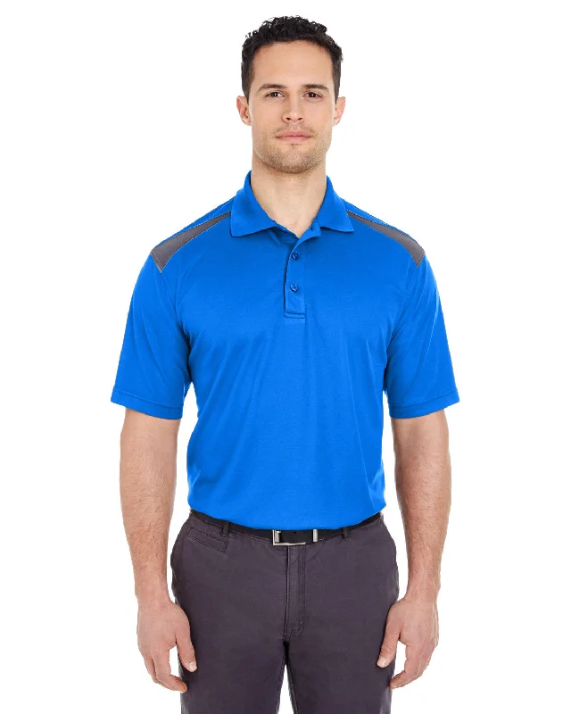 UltraClub 8215 Adult Cool & Dry Two-Tone Mesh Piqu Polo